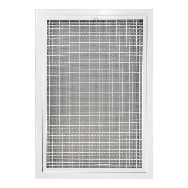 RETURN AIR GRILLE HINGED EGGCRATE WHITE