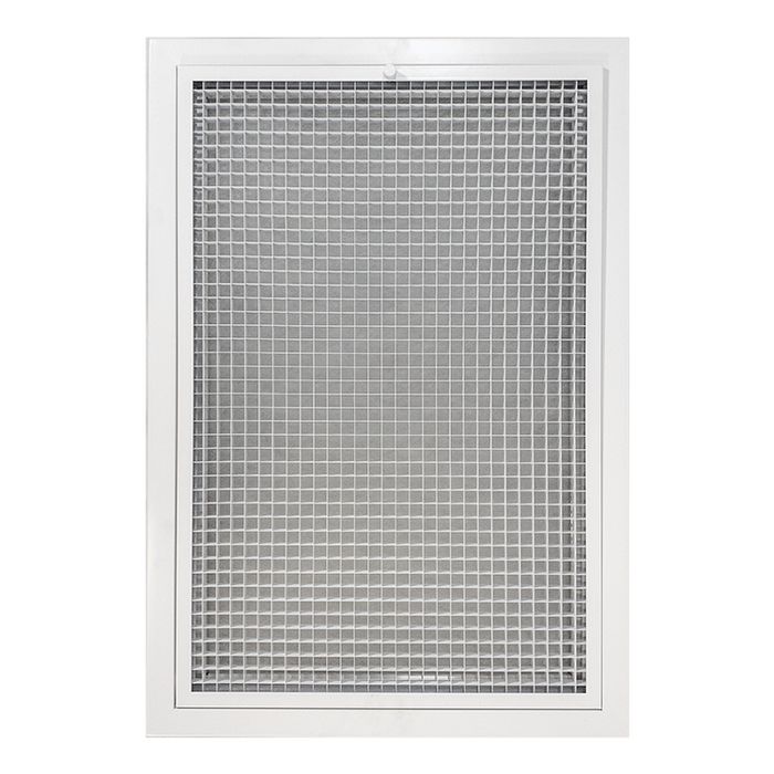 RETURN AIR GRILLE HINGED EGGCRATE WHITE C/W FILTER